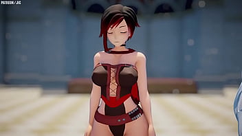 Preview 1 of Dance Russian Free Nipple - 【MMD RWBY】 No one - WhiteRose version 1