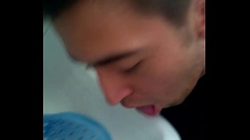 Preview 2 of 18th Ga - Faggot licking urinal