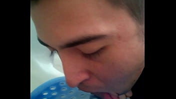 Preview 3 of 18th Ga - Faggot licking urinal