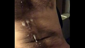 Preview 3 of Blood 2018 Girls Boy - Cumming a lot on my hairy chest