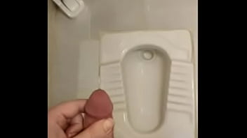 Preview 4 of Teen Bigcock Blowjob - Pee in toilet