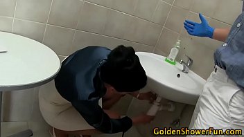 Preview 1 of Busty Unt - Piss drinking ho jizzed