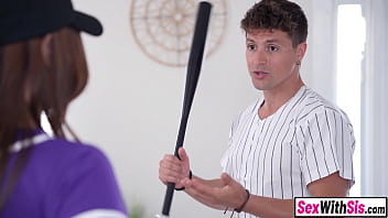 Preview 1 of Aly Johnson - Baseball practice with big boobs teen stepsis ends with rough sex