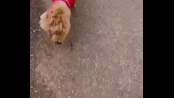 Preview 2 of 40 Her - Early morning road walk with mah baby dogie