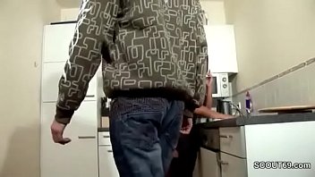 Preview 1 of Homemade Bbw Cum Interracial - Step-Son Seduce MILF Mom to Fuck and Cum on Stockings