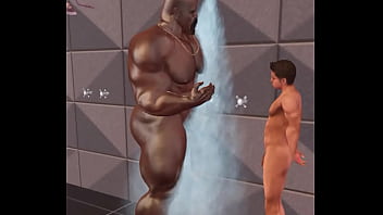 Preview 1 of Oud Door Bus - the day i talked a huge married black bodybuilder into letting me wash his humongous cock
