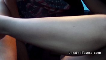 Preview 3 of Vivan Schmitt - Teen hitchhiker bangs in back seat