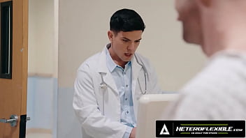Preview 1 of Shannon Fox - HETEROFLEXIBLE - Pervert Doctor Dakota Payne Starts Jerking Off During Michael Boston Prostate Exam