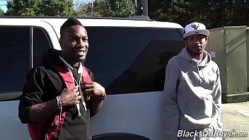 Preview 1 of Adek Main Dangan Kakak - White dude sucking off two black cocks