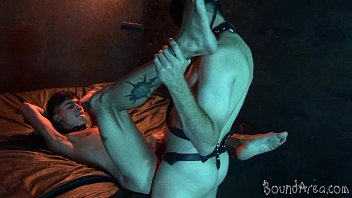 Preview 4 of Live Naughty Tory - Masked old dominant backdoor fucks a bound twink