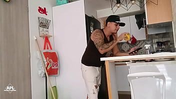 Preview 1 of Wwwscat Sex Com - Cogiendo con el hermanastro de mi esposo mientras el muy cornudo est&aacute_ en la habitaci&oacute_n