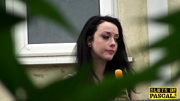 Preview 1 of Russian Bitch Howing Boobs - Inked sub fucked roughly after deepthroating