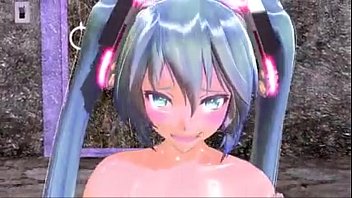 Preview 4 of Pegleg Amputee - MMD Hatsune Miku rides Traffic Cone