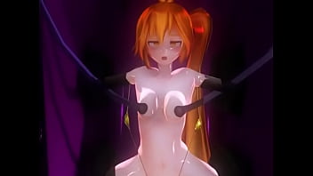 Preview 1 of Russian Girls Having Sex - MMD - Neru Akita with Sex Machine
