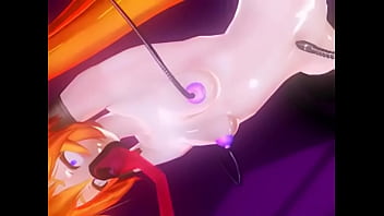Preview 4 of Russian Girls Having Sex - MMD - Neru Akita with Sex Machine