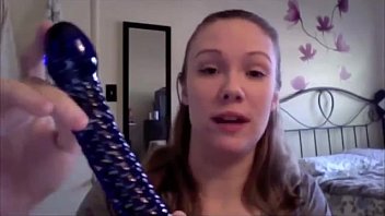 Preview 2 of Ibu Ibu Montok Ngentot - Icicles No. 29 Blue Wave G-Spot Sex Toy &ndash_ How to Use a Glass Dildo