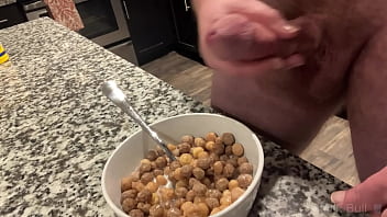 Preview 1 of Ben 10 Alien Force Sex Fuck - Hung Bodybuilder Unloads Multiple Cumshots Into Cereal