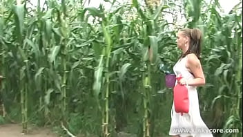 Preview 1 of Dehati Pela - Kinkycore Milk enema in the garden