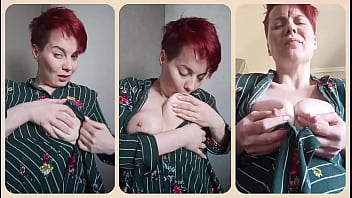 Preview 3 of Whqrvvyxj - Mature milf plays with her nipples and big tits