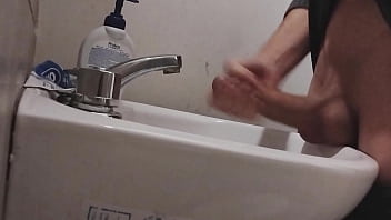 Preview 4 of Mom And Son 16 Years Old Sex - I rest my BALLS on the sink getting my COCK ready for a HUGE CUMSHOT