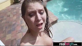 Preview 1 of Cute Teen Forced Doggystyle - Hot Wild Lovely GF Bang On Camera video-14