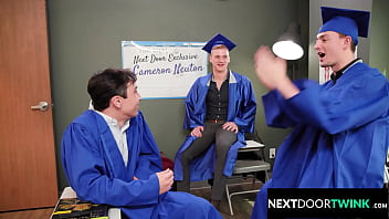 Preview 1 of Saxi Bf 10 Larki Larka - Stoked Grads Celebrate With A Train Fuck - Masyn Thorne,  Jonathan Tylor,  Cameron Neuton - NextDoorTwink