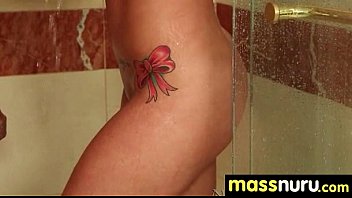 Preview 1 of Solo Mastrubite - His first Nuru Massage 8