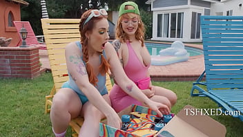 Preview 1 of All Girls Saxcay Video - Dude With Pussy Fucks 2 Thick Skater Girls  | TSFixed