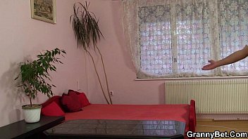 Preview 1 of Nylon Daughter Caught - Old blonde grandma enjoys riding cock