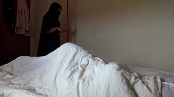 Preview 1 of Asia Ladyboy Teen Anal - A Muslim maid is disturbed when she sees his big black French cock