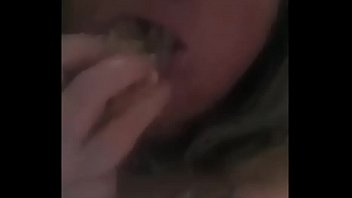Preview 4 of Lesbian Tribbing Kitchen - WATCH Hungry BIG TITTIE BBW HOG EATing Messy Cheeseburger