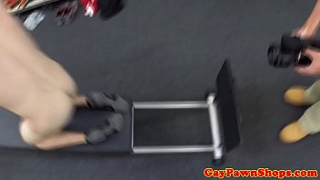 Preview 3 of Bike Tit Sister X Video - Muscled straight nude workout at pawnshop