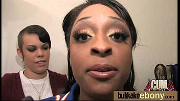 Preview 2 of Hidden Cam For Lithuania - Ebony girl gang banged and covered in cum 3