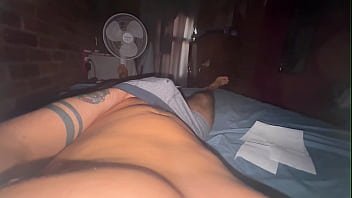 Preview 2 of Ebon Strong - Macho chacal masturbandose al despertar! Leche caliente para ti