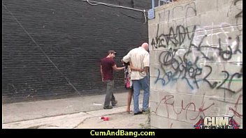 Preview 2 of Brooklyn Chase Gang - horny ebony bukkake gangbang 8