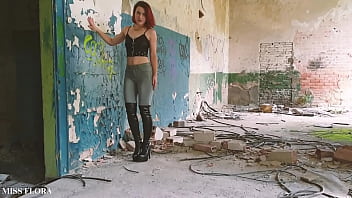 Preview 4 of Rap Fuck Mom - Showing off my Perfect Ass in Tight Jeans and Black Thigh High Boots