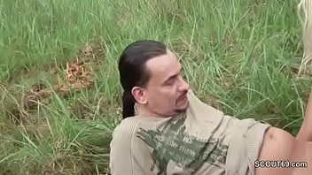 Preview 4 of Lilmamaanddaddy - German MILF Politesse laesst sich Outdoor von Fremden Ficken