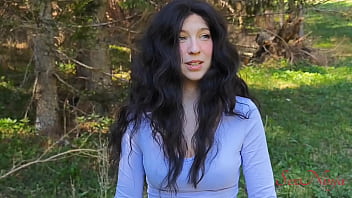 Preview 1 of Road Sider - Influencer Running from a Bear Sucks my Dick to Rescue Her