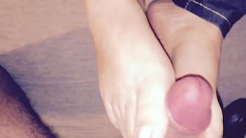 Preview 2 of 6 Guys Fucking 1 Girl - A special footjob by Jessica