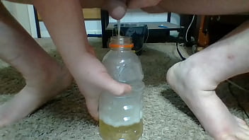 Preview 2 of Kannada Mom Romance Bathroom - tim pees in bottle