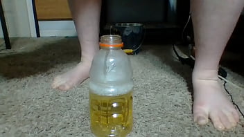 Preview 4 of Kannada Mom Romance Bathroom - tim pees in bottle