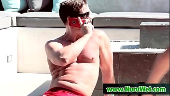 Preview 2 of Forces Hairy Usa - Sexy Masseuse Covered In Nuru Gel Gives Happy Ending 05
