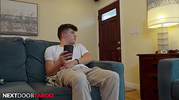 Preview 1 of Alica Gonzo - [It&#039_s Too BIG!] - Twink Stepbro Rails Tatted Therapist To Porve Dick Size - NextDoorStudios