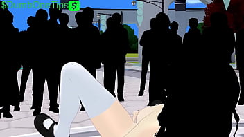 Preview 3 of Punish Fgirl - Blake public masturbation (RWBY)