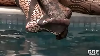 Preview 2 of Insta Booty - 2 Mermaids - 1 Island: Hot Blonde And Brunette Enjoy Sexy Foot Play