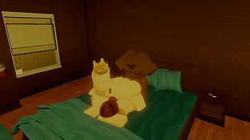 Preview 4 of Ketar Xxx - Robloxian BBC takes on two Snowbunnies in Bed