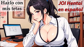 Preview 1 of Sleeping Mom Ficked - JOI Hentai,  correte en las tetas de tu novia oficinista.