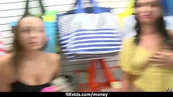 Preview 1 of Asian Japanese Lesbian - Tight teen fucks a man in front of the camera for cash 24