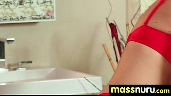 Preview 2 of Eva Angelina Wants Plumber - Nuru Massage Ends with a Hot Shower Fuck 9