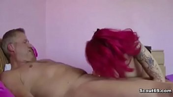 Preview 2 of Dirty Puchi - German RedHead Whore Lexy Get fucked with old Man for Money